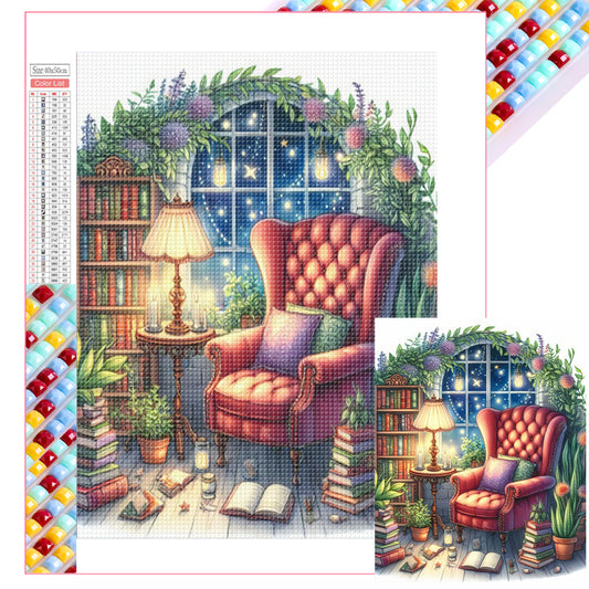 Diamond Painting - Full Square - Study room (40*50CM)
