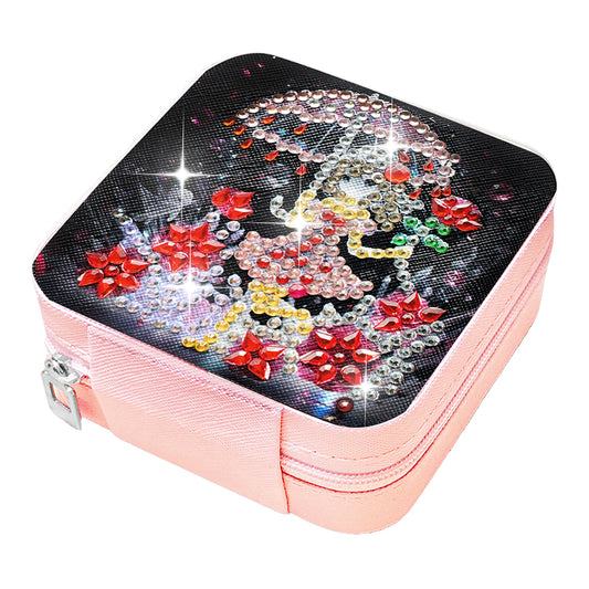 PU Special Shaped Fairy Diamond Painting DIY Jewellery Box for Rings Bracelets