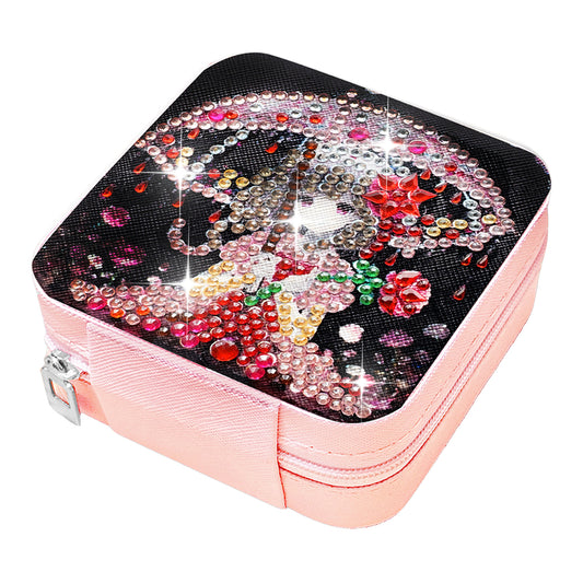 PU Special Shaped Fairy Diamond Painting DIY Jewellery Box for Rings Bracelets