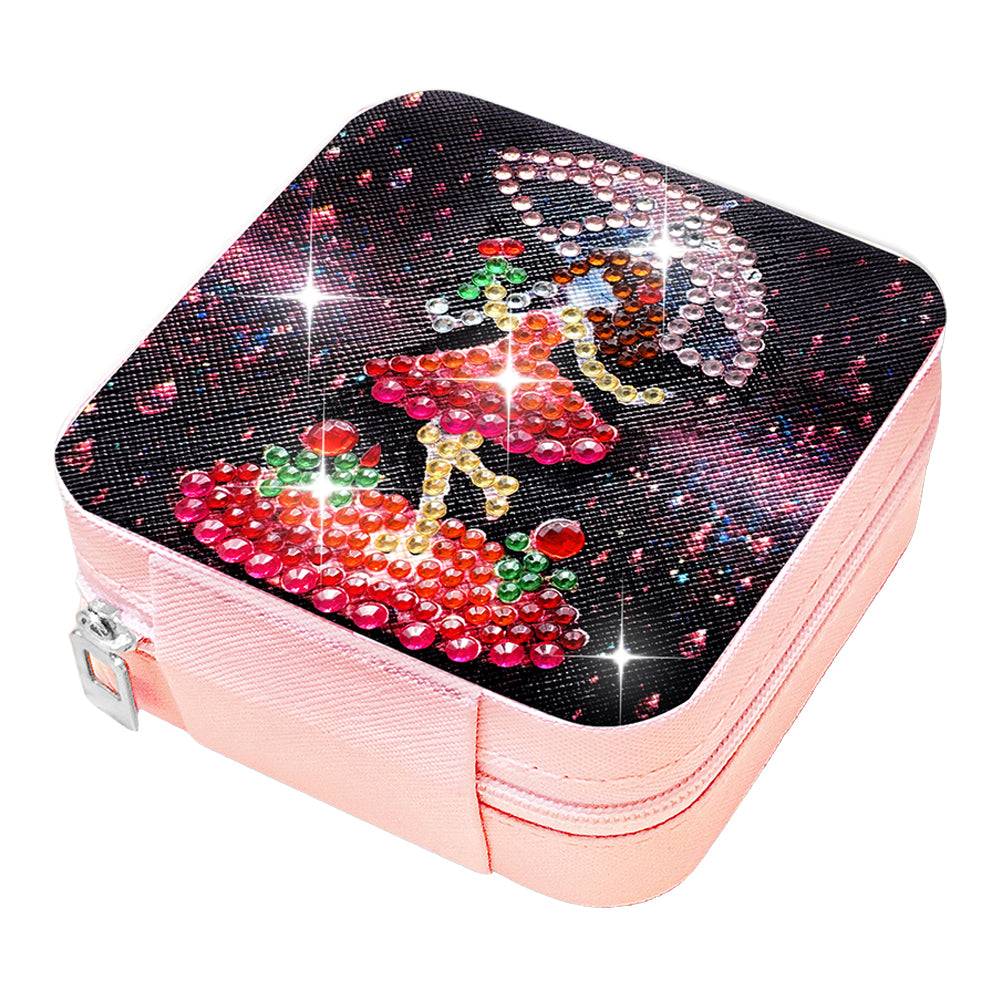 PU Special Shaped Fairy Diamond Painting DIY Jewellery Box for Rings Bracelets