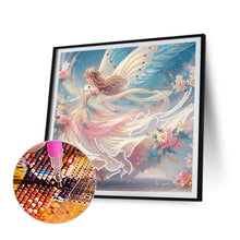 Load image into Gallery viewer, Diamond Painting - Partial Crystal - Dream Crystal Princess Wing Girl (30*30CM)
