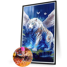 Load image into Gallery viewer, AB Diamond Painting - Full Round - Double-winged White Tiger (50*80CM)
