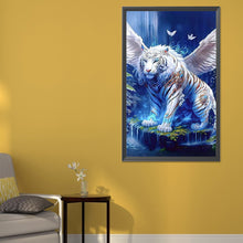 Load image into Gallery viewer, AB Diamond Painting - Full Round - Double-winged White Tiger (50*80CM)
