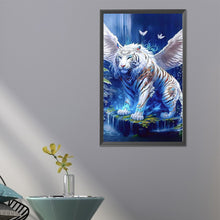 Load image into Gallery viewer, AB Diamond Painting - Full Round - Double-winged White Tiger (50*80CM)
