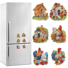 Load image into Gallery viewer, 6Pcs Special Shape Chicken Coop Diamond Painting Fridge Magnets for Home Decor
