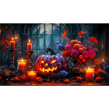Load image into Gallery viewer, Diamond Painting - Full Round - Halloween Pumpkin Lantern (70*40CM)
