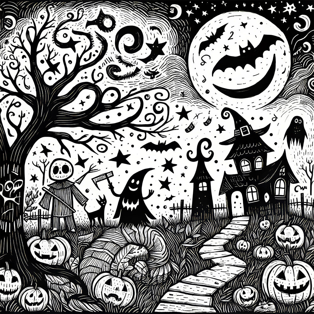 Diamond Painting - Full Round - Halloween (40*40CM)