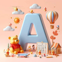 Load image into Gallery viewer, Diamond Painting - Full Round - Winnie the Pooh&#39;s 26 Letters A (30*30CM)
