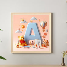 Load image into Gallery viewer, Diamond Painting - Full Round - Winnie the Pooh&#39;s 26 Letters A (30*30CM)

