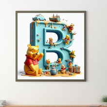 Load image into Gallery viewer, Diamond Painting - Full Round - Winnie the Pooh&#39;s 26 Letters B (30*30CM)
