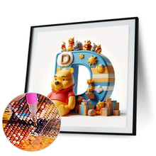 Load image into Gallery viewer, Diamond Painting - Full Round - Winnie the Pooh&#39;s 26 Letters D (30*30CM)
