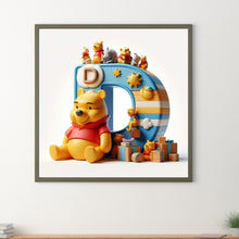 Load image into Gallery viewer, Diamond Painting - Full Round - Winnie the Pooh&#39;s 26 Letters D (30*30CM)
