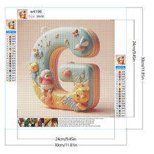Load image into Gallery viewer, Diamond Painting - Full Round - Winnie the Pooh&#39;s 26 Letters G (30*30CM)
