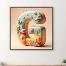 Load image into Gallery viewer, Diamond Painting - Full Round - Winnie the Pooh&#39;s 26 Letters G (30*30CM)
