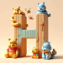 Load image into Gallery viewer, Diamond Painting - Full Round - Winnie the Pooh&#39;s 26 Letters H (30*30CM)
