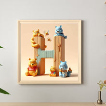 Load image into Gallery viewer, Diamond Painting - Full Round - Winnie the Pooh&#39;s 26 Letters H (30*30CM)
