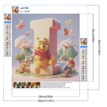 Load image into Gallery viewer, Diamond Painting - Full Round - Winnie the Pooh&#39;s 26 Letters I (30*30CM)
