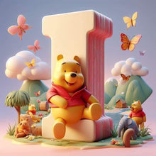 Load image into Gallery viewer, Diamond Painting - Full Round - Winnie the Pooh&#39;s 26 Letters I (30*30CM)
