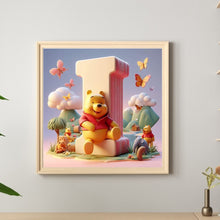 Load image into Gallery viewer, Diamond Painting - Full Round - Winnie the Pooh&#39;s 26 Letters I (30*30CM)
