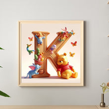 Load image into Gallery viewer, Diamond Painting - Full Round - Winnie the Pooh&#39;s 26 Letters K (30*30CM)
