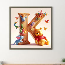 Load image into Gallery viewer, Diamond Painting - Full Round - Winnie the Pooh&#39;s 26 Letters K (30*30CM)
