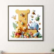 Load image into Gallery viewer, Diamond Painting - Full Round - Winnie the Pooh&#39;s 26 Letters L (30*30CM)
