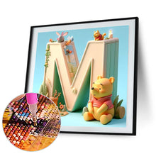 Load image into Gallery viewer, Diamond Painting - Full Round - Winnie the Pooh&#39;s 26 Letters M (30*30CM)
