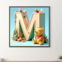 Load image into Gallery viewer, Diamond Painting - Full Round - Winnie the Pooh&#39;s 26 Letters M (30*30CM)

