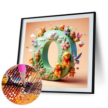 Load image into Gallery viewer, Diamond Painting - Full Round - 26 letters of the alphabet O for Winnie the Pooh (30*30CM)
