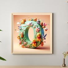 Load image into Gallery viewer, Diamond Painting - Full Round - 26 letters of the alphabet O for Winnie the Pooh (30*30CM)
