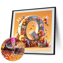 Load image into Gallery viewer, Diamond Painting - Full Round - 26 letters of the alphabet Q for Winnie the Pooh (30*30CM)
