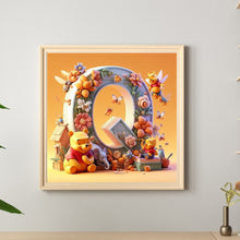 Load image into Gallery viewer, Diamond Painting - Full Round - 26 letters of the alphabet Q for Winnie the Pooh (30*30CM)
