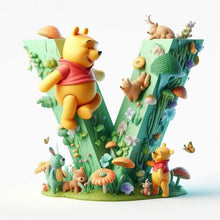 Load image into Gallery viewer, Diamond Painting - Full Round - 26 letters of the alphabet V for Winnie the Pooh (30*30CM)
