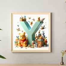 Load image into Gallery viewer, Diamond Painting - Full Round - 26 letters of the alphabet Y for Winnie the Pooh (30*30CM)
