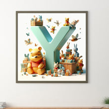 Load image into Gallery viewer, Diamond Painting - Full Round - 26 letters of the alphabet Y for Winnie the Pooh (30*30CM)
