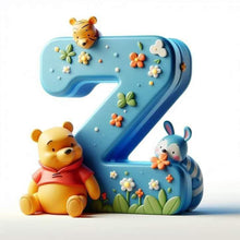 Load image into Gallery viewer, Diamond Painting - Full Round - 26 letters of the alphabet Z for Winnie the Pooh (30*30CM)
