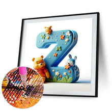 Load image into Gallery viewer, Diamond Painting - Full Round - 26 letters of the alphabet Z for Winnie the Pooh (30*30CM)
