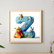 Load image into Gallery viewer, Diamond Painting - Full Round - 26 letters of the alphabet Z for Winnie the Pooh (30*30CM)
