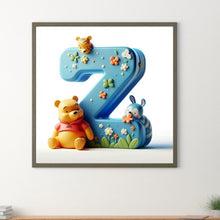 Load image into Gallery viewer, Diamond Painting - Full Round - 26 letters of the alphabet Z for Winnie the Pooh (30*30CM)
