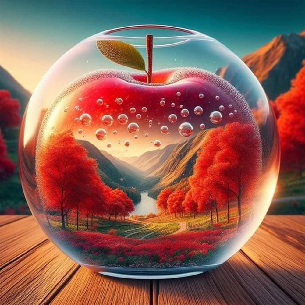 Diamond Painting - Full Round - Apple maple leaf mountain (30*30CM)