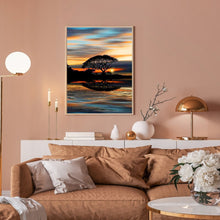Load image into Gallery viewer, Diamond Painting - Full Round - Lonely tree at sunset (30*40CM)
