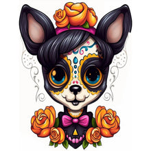 Load image into Gallery viewer, Diamond Painting - Full Round - Halloween skeleton dog (30*40CM)
