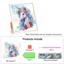 Load image into Gallery viewer, Diamond Painting - Partial Special Shaped - Unicorn (30*30CM)
