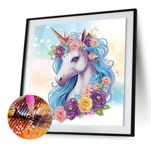 Load image into Gallery viewer, Diamond Painting - Partial Special Shaped - Unicorn (30*30CM)
