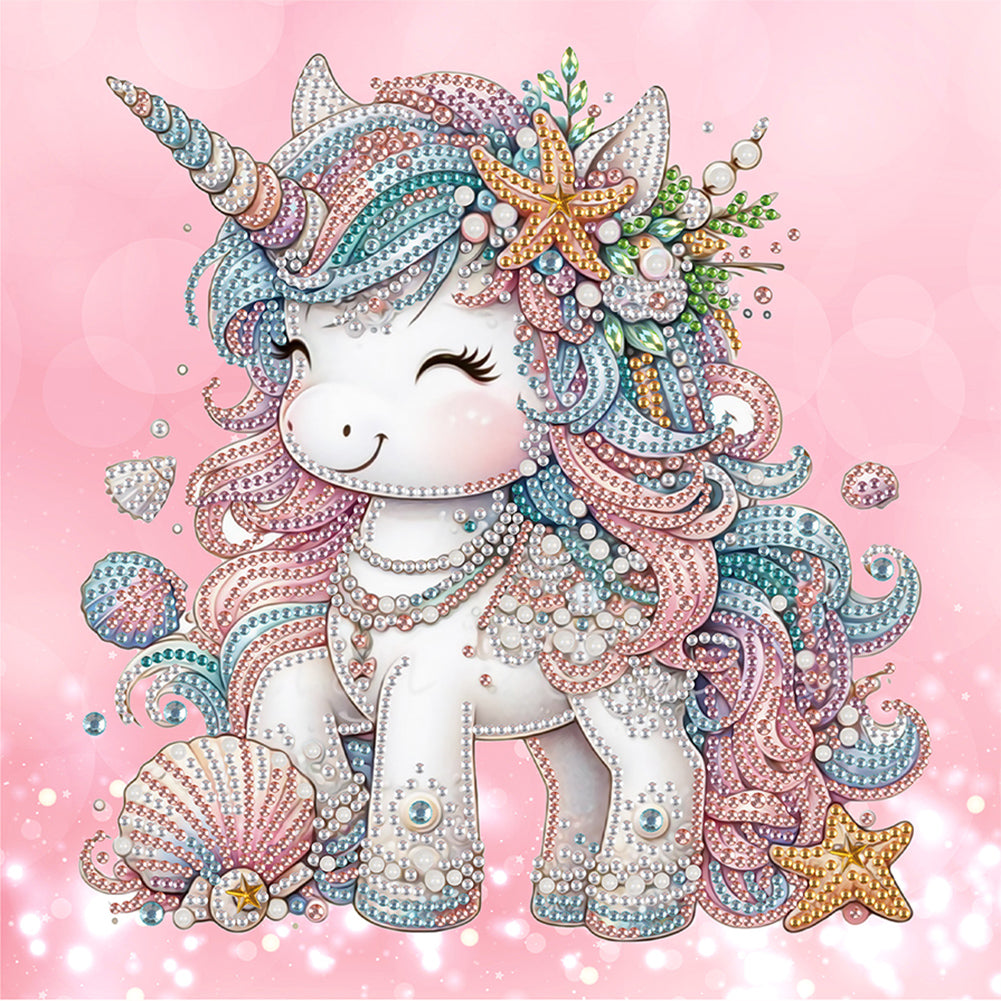 Diamond Painting - Partial Special Shaped - Unicorn (30*30CM)