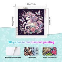Load image into Gallery viewer, Diamond Painting - Partial Special Shaped - Unicorn (30*30CM)
