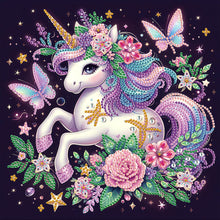 Load image into Gallery viewer, Diamond Painting - Partial Special Shaped - Unicorn (30*30CM)
