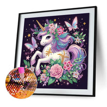 Load image into Gallery viewer, Diamond Painting - Partial Special Shaped - Unicorn (30*30CM)
