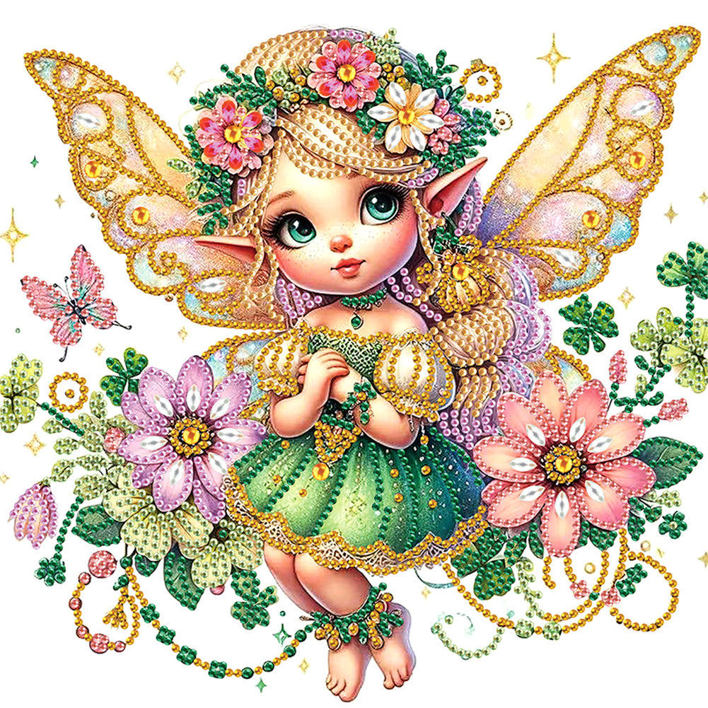 Diamond Painting - Partial Special Shaped - Elf girl (30*30CM)
