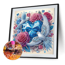 Load image into Gallery viewer, Diamond Painting - Partial Special Shaped - Birds and roses (30*30CM)
